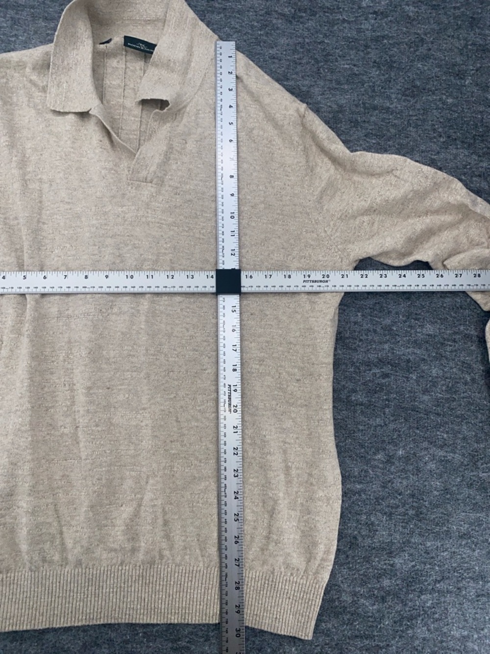 Rodd & Gunn Brown Cotton Buttonless V Neck Pullover Polo Size XLarge - Picture 2 of 6